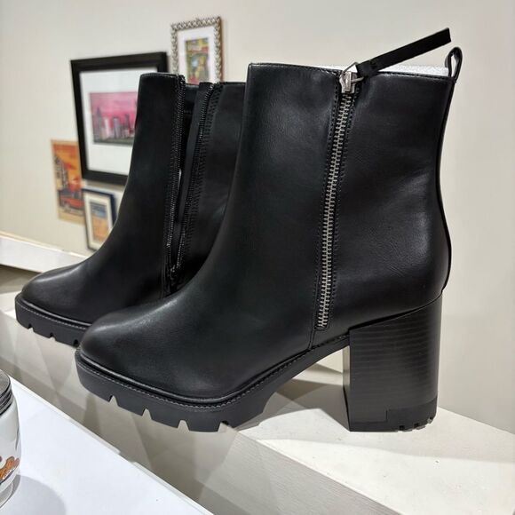 Esprit Women's Perlina Zip Side Block Heeled Booties Size 11 - Picture 2 of 7